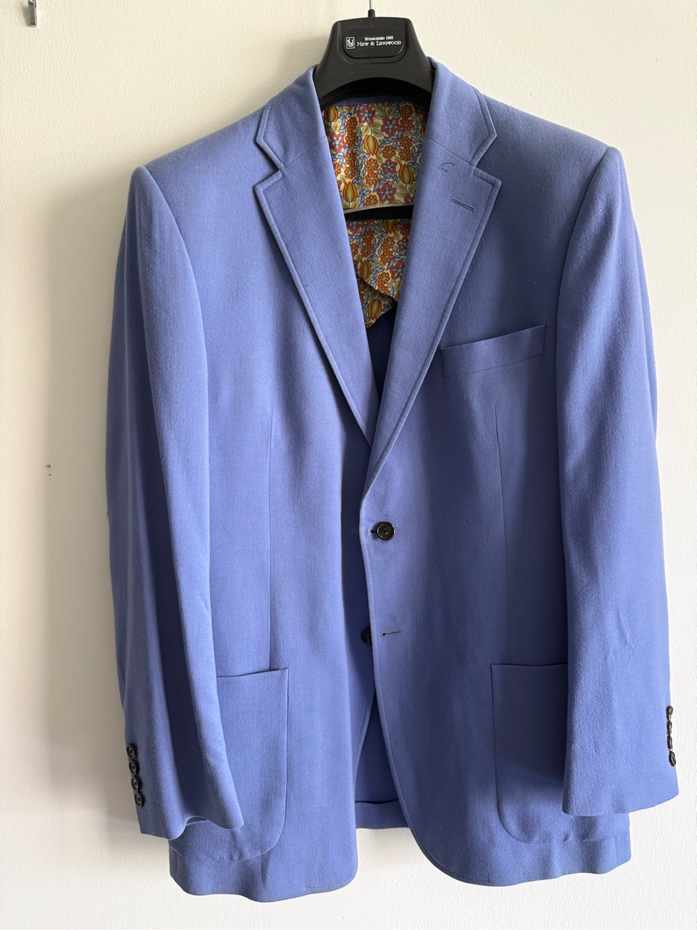 Men's New & Lingwood Light Blue Blazer - Stylish Tailored Jacket 42R